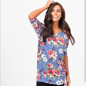 NWT Dolman Tunic Organic Girl Blue